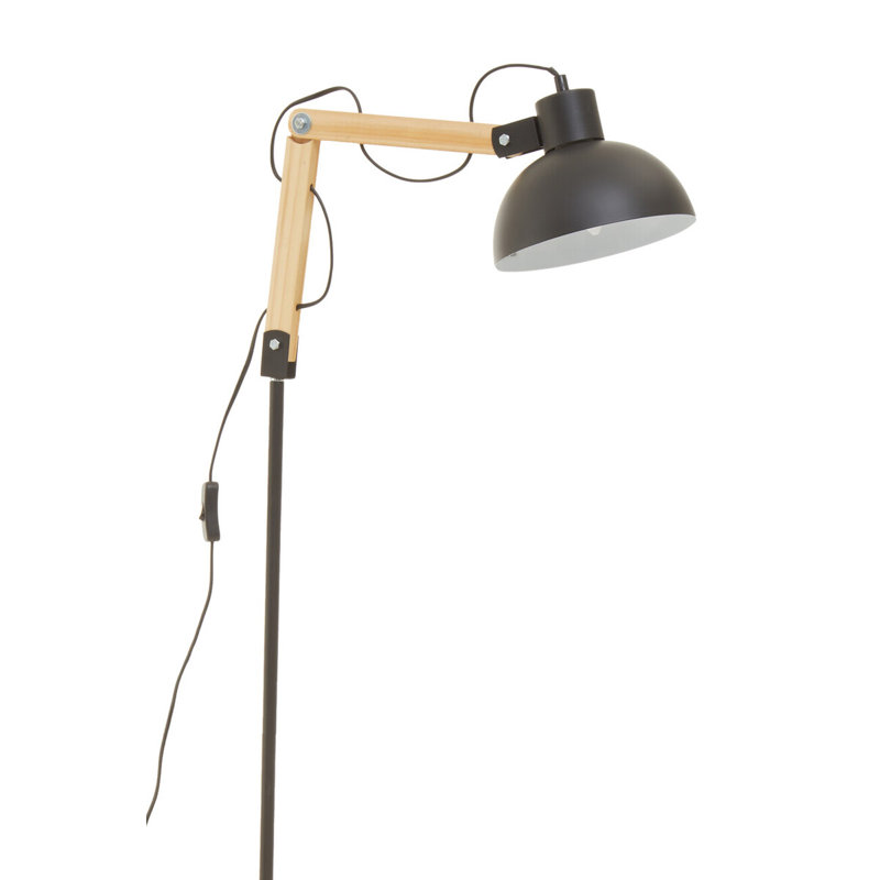 178cm Matte Swing Arm Floor Lamp, Black