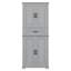 Armoire de salle de bain fonctionnelle grise avec tablette réglable et compartiment de rangement supplémentaire-1990112179