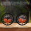 Horloge murale ronde en fer 10 po avec mouvement à quartz silencieux, chiffres arabes, impression UV-1897836644