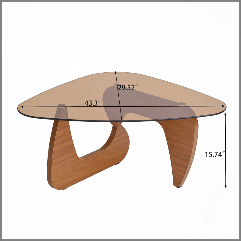 Table basse de style campagnard Century, 15.74" H x 43.3" W x 29.52" D, Brown