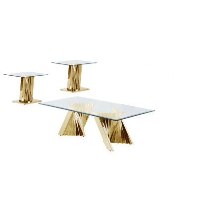 Johany 3 Piece Coffee Table Set by Everly Quinn