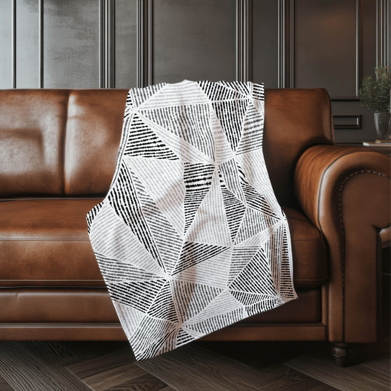 Jeté géométrique Addison Sherpa ASB618, Pewter