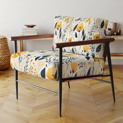 Fauteuil de chalet rembourré Yellow Bohemian Bliss