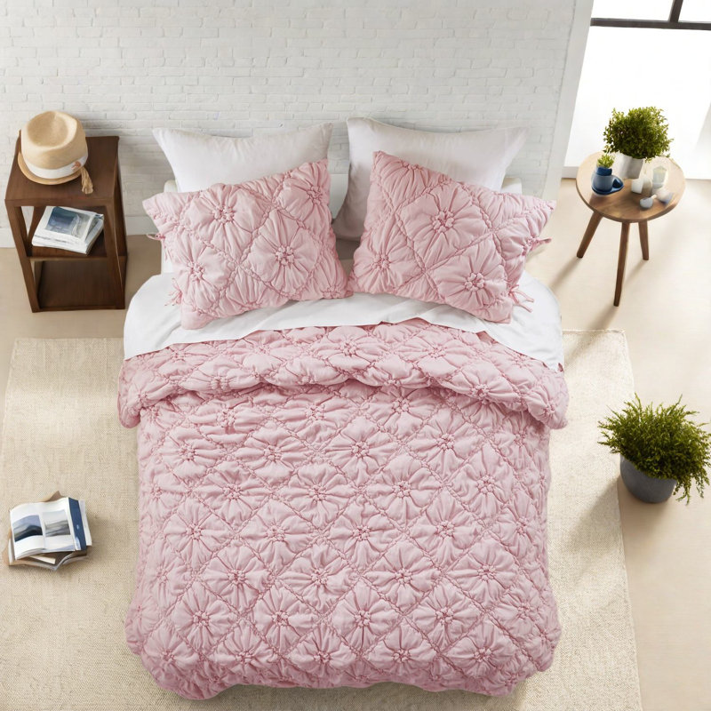 Ensembles de literie 3 pièces doux et confortable, édredon en microfibre à motif floral, grand pour toutes les saisons