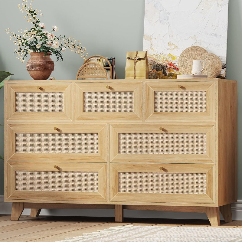 Commode 7 tiroirs, Bois