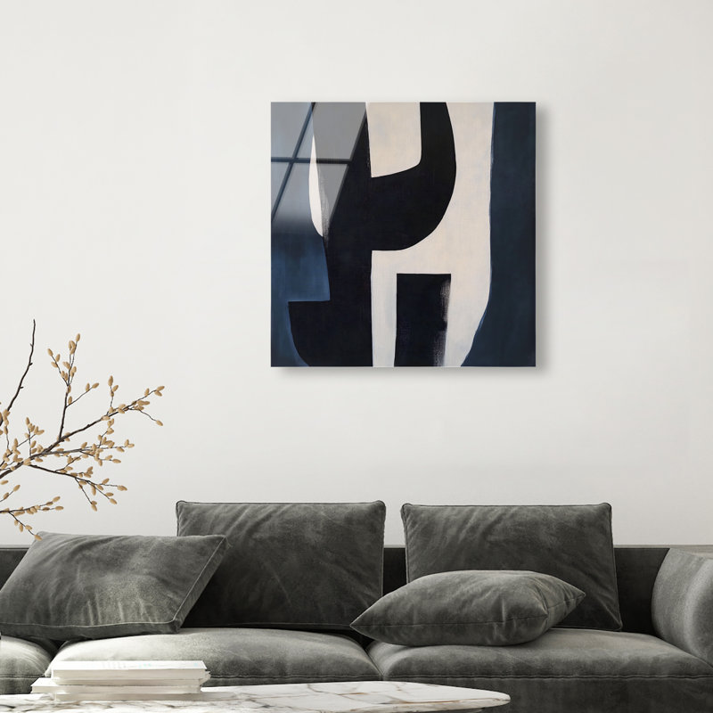 Contours of Silence I High-Gloss Frameless Acrylic Glass Wall Art Abstract Print by Oliver Gal, Ready to Hang, 12 x 12