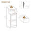 24cm W Manufactured Wood Bedside Table