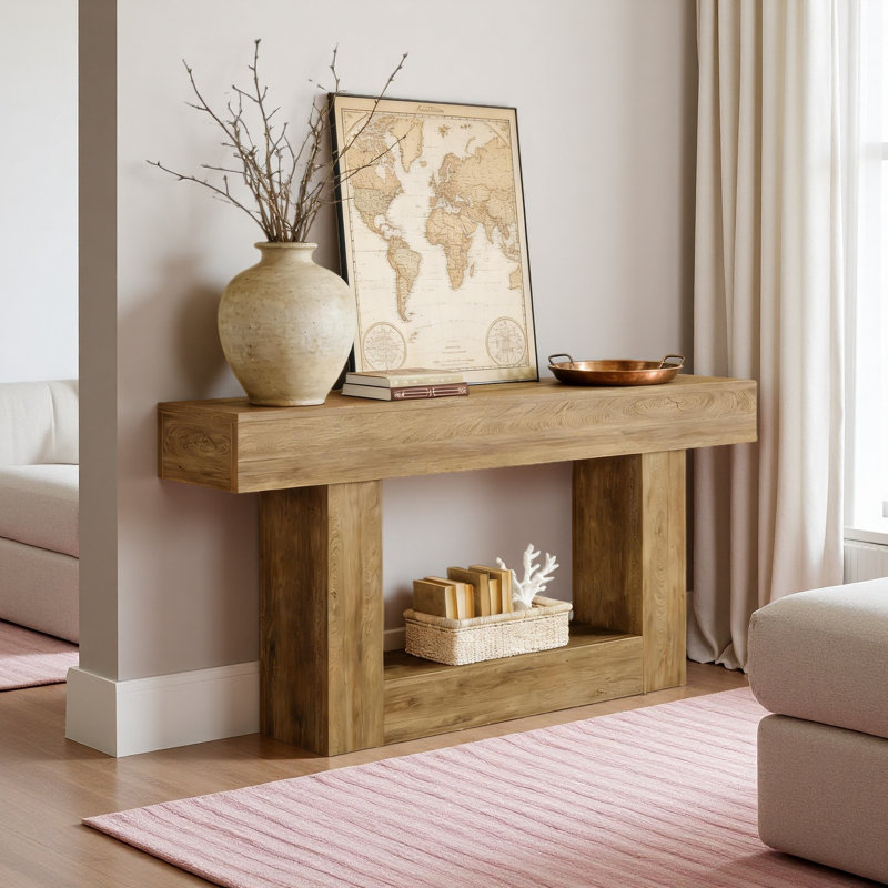 2-Tier Hall Table,Sofa Table,Console Table, Dark Gray
