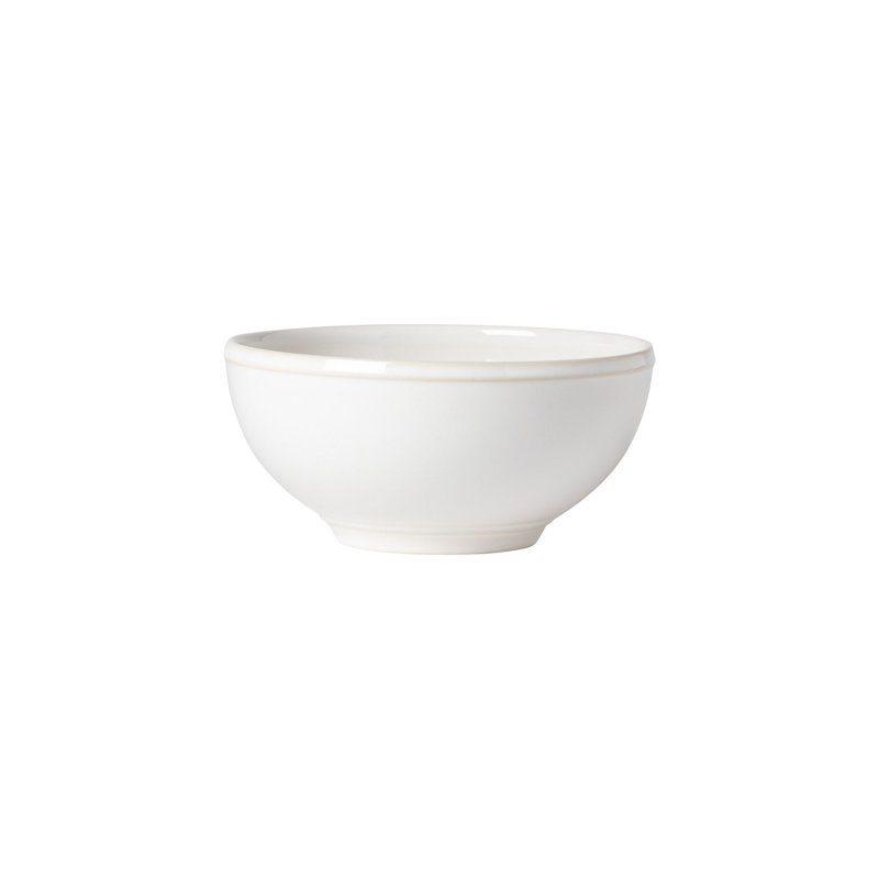 Friso Handmade Fine Stoneware Dining Bowl, White