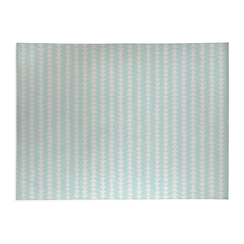 Tribal Arrows Kids Play Mat, Rectangle 5' x 7', Light Blue/Blue