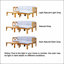 Ensemble de conversation modulaire 5 pièces avec coussins, finition naturelle et coussins gris