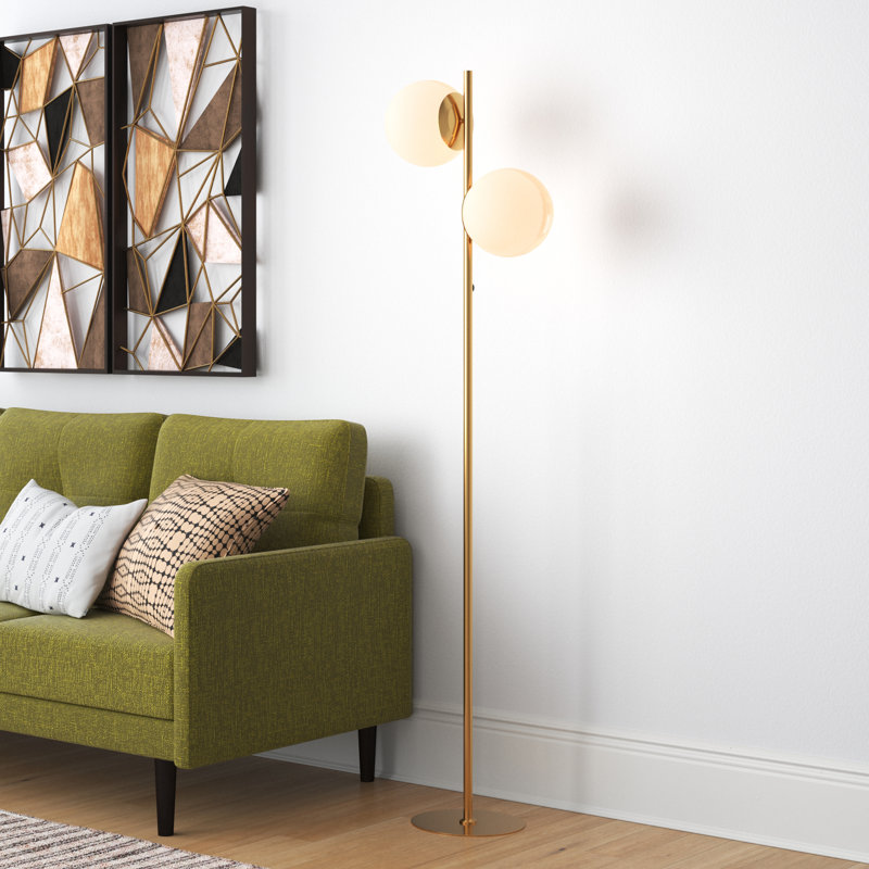 Skipworth 66.75'' Tree Floor Lamp, Aged Brass