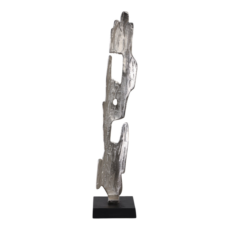 Statues Altus Modern Post Statues Sculpture, H 25,5 po x l 5 po x P 5 po, Argent