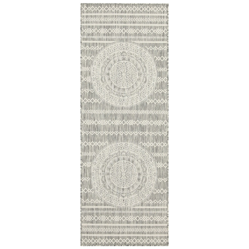 7Ft. 10In. X 10Ft. 3In. Silver Indoor/Outdoor Rug - Sunshine Gchar2018, Polypropylene, Stain , , - Spark Gchar2018 & Pet Loving Home