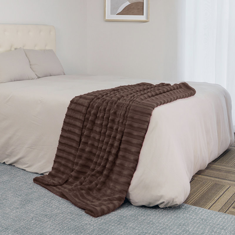 Throw Blanket, Chocolate, 152.4cm W x 203.2cm L