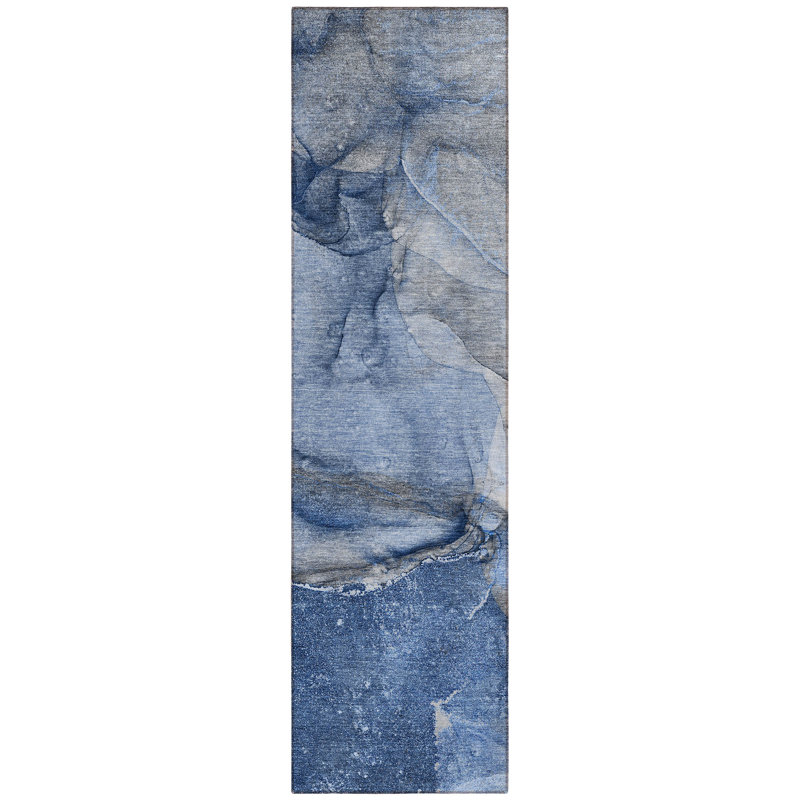Bhola Washable Abstract Indoor / Outdoor Rug, Runner 2'3" x 7'6"