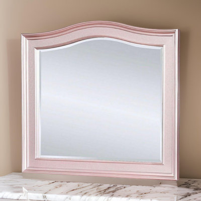 46 Inch Contemporary Style Wooden Frame Mirror White