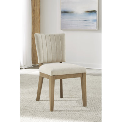 Chaise de salle à manger en mélange de lin Treagan