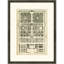 Martha Stewart Bedford, art mural en papier, plan de jardin historique IV, 17,75 po x 23,75 po, décor de salon et de chambre à coucher, encadré