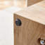 Table basse en panneau de fibres à densité moyenne, texture bois clair simple et moderne