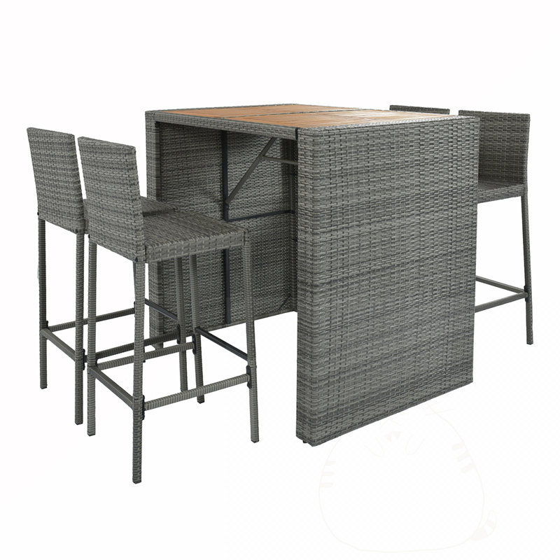 Outdoor Wicker Bar Set for Relaxing and Entertaining, Enhancing Patio Experience