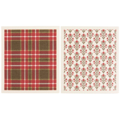  Red Plaid Swedish Cloth Set
