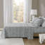 Drap-housse complet en 4 pièces avec imprimé Faune d'hiver sauge, 100% flanelle de coton, dimensions luxueuses convenant aux matelas de 18 po, douceur du tissu supérieur brossé, bonne couverture ajustée élastiquée,