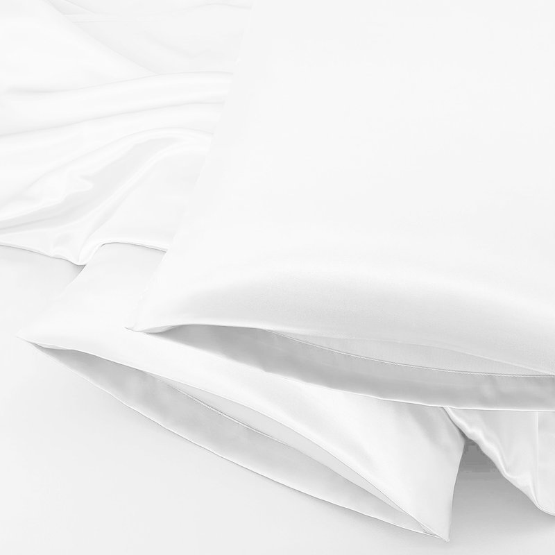 Filey Satin Pillowcase - Set of 2, White