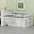 Space-Saving Loft Bed Featuring Built-In Storage Compartments and Ambient LED Headboard Lighting-563923927