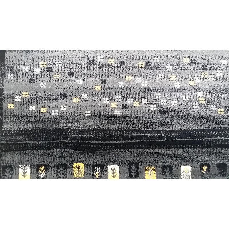 Tapis à motif sud-ouest noir Latisha, 7 pi 11 po x 9 pi 10 po