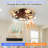 Rustic Industrial Caged Ceiling Fan with Lights Reversible 6-Speed Remote Control Matte Black-762069748