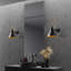 Lampe murale moderne noire, corps en métal, 7,5 x 10,2 x 12,6 pouces | IP20, douille E14 (40 W maximum) | Design élégant pour le salon, la chambre à coucher ou le bureau | Solution d'éclairage élégante et fonctionnelle-855413459