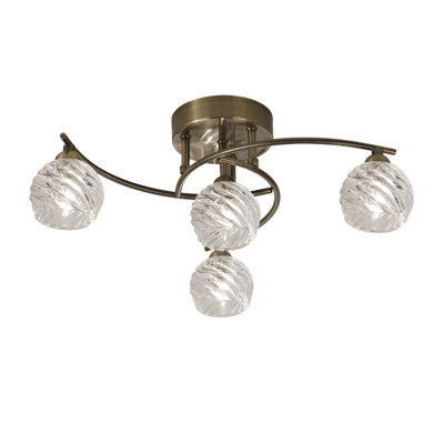 Colten Glass Semi Flush Mount