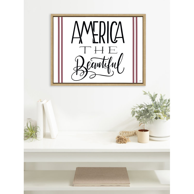 Letrisia America the Beautiful, toile encadrée, H 18 po x l 24 po