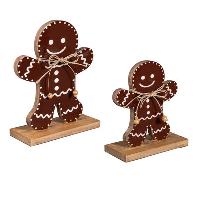 Ensemble de 2 tables de table Gingerbread Men