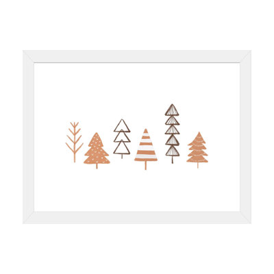 «Winter Trees Illustration» par Orara Studio - Reproduction d'art sur toile encadrée