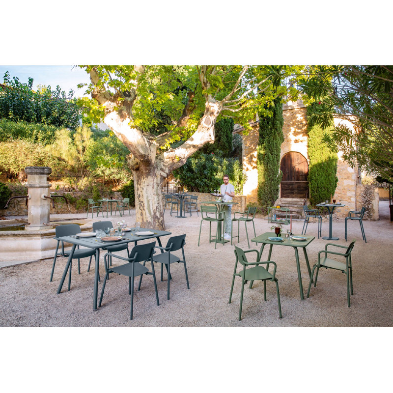 Luxembourg Outdoor Dining Table, Storm Gray, 31.5" W x 56.5" L x 29" H