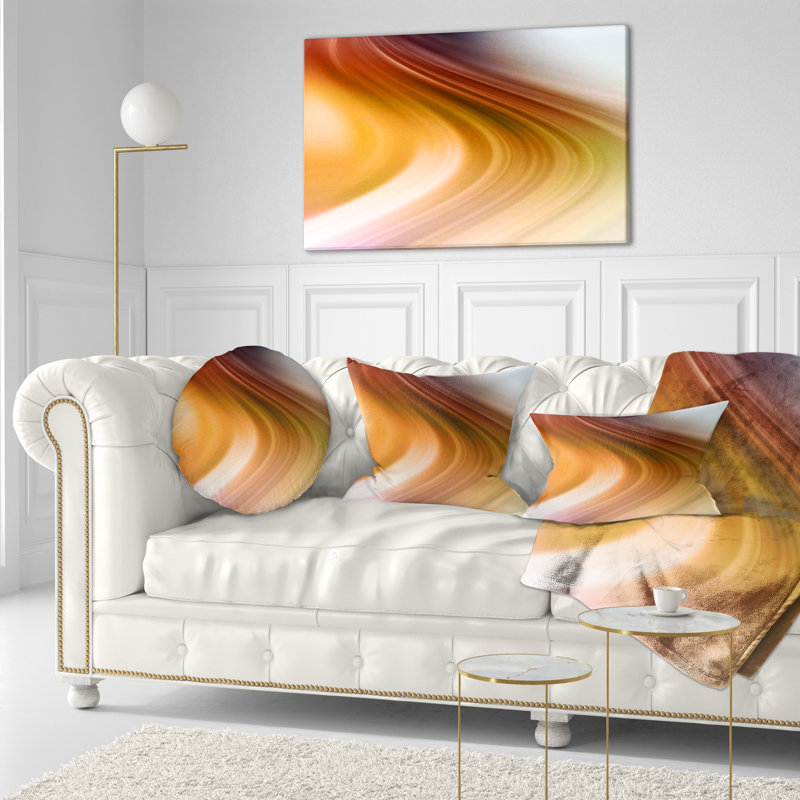 Rays of Speed - orange et vert - coussin abstrait imprimé