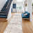 Washable Abstract Area Rug - Rugs for Living Room Large Non Slip Indoor Entryway Rubber Backing Carpet Bedroom Kitchen Distressed Stain Resistant Floor Decor Mat Machine Washable Brown-1125719186