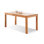 Burlywood Rectangular Solid Wood Dining Table