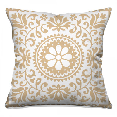 Floral Mandala Pattern Double Sided Throw Pillows