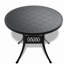Ensemble de salle à manger 5 pièces en aluminium coulé résistant aux intempéries, comprenant 4 chaises pivotantes et une table ronde de 39,37 po avec structure noire -925670460