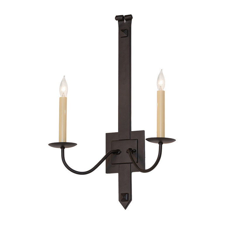 15" Wide Primitive 2 Light Wall Sconce