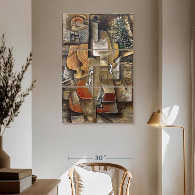 Violin And Grapes, 65" H x 42" W