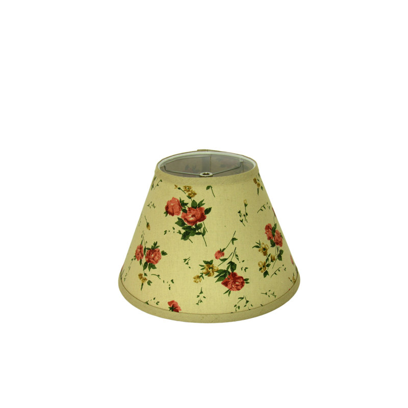 Abat-jour à pince à motif floral, H 8 po x l 10 po x P 10 po