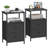 Side Table With 2 Fabric Drawers And Storage Shelf-1005439498-973846614