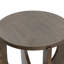 Table d'appoint ronde en bois 20 po avec finition noyer