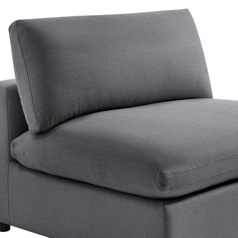Canapé modulaire 5 pièces Vinessa, Polyester gris