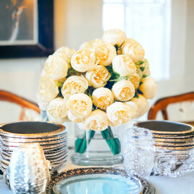 Small Head  Peonies In Vase