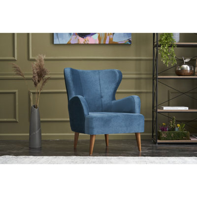 Fauteuil en velours l 31,5 po Truet